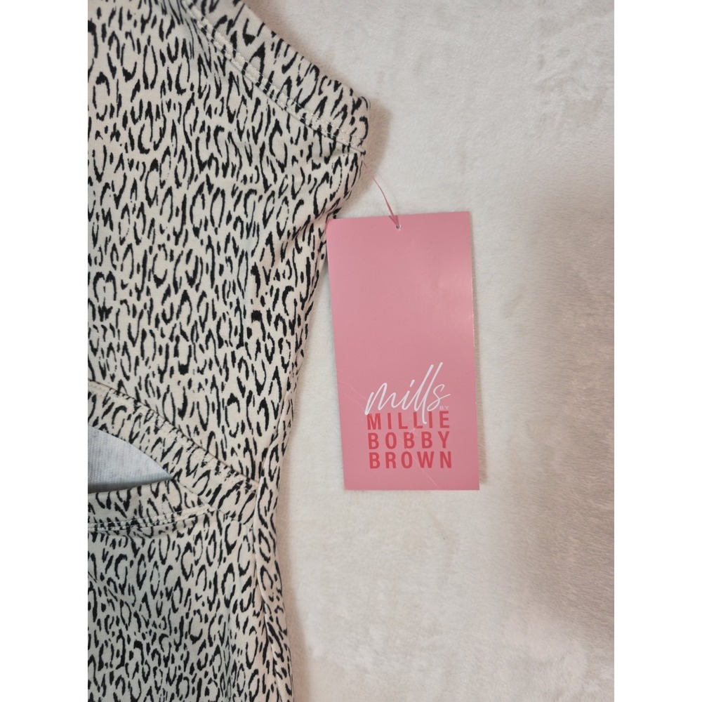 Mills By Millie Bobby Brown Cutout Leopard Print Dress Size L NWT - Picture 5 of 9